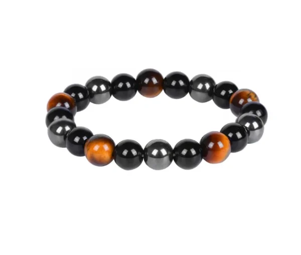 Black Onyx & Tiger Eye Stone Bracelet