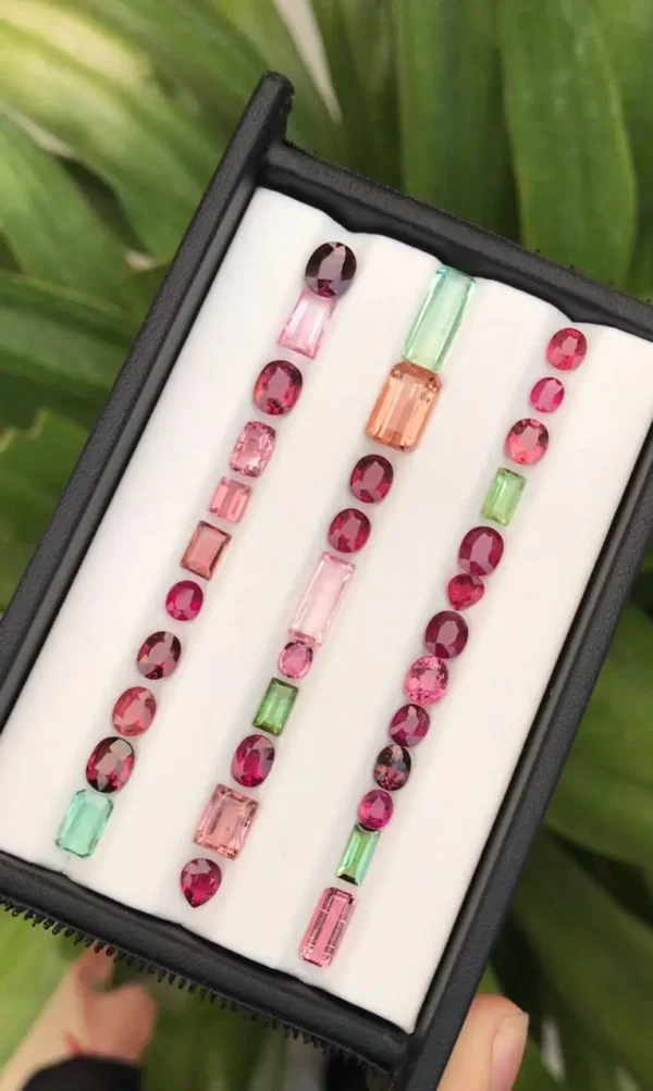 Natural Multicolor Spinal Faceted Stones